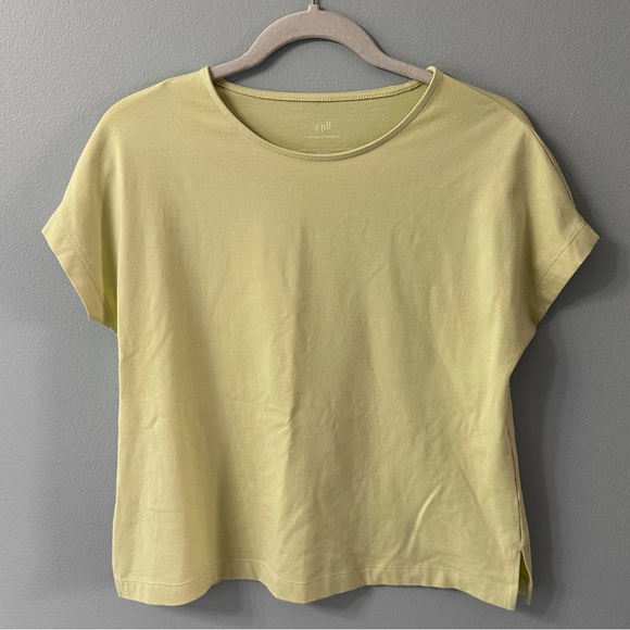 J. Jill Tops J Jill Luxe Supima Cotton Relaxed Tee Xsmall Petite Boxy Short Sleeve Green